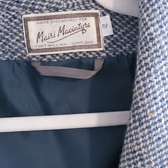 NWOT Women's Sky Blue Tweed Jacket & Skirt Set Quiet Luxury 100% Wool - Picture 2 of 15